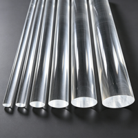 Barres en acrylique LED fluorescentes personnalisées, barres en PMMA plastique solide transparent et barres en plastique de matériaux mixtes, fourniture directe usine