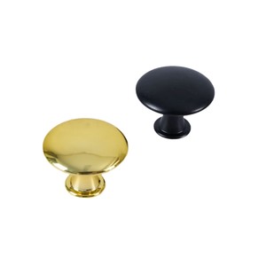 Yb Cabinet Knobs Round Zinc Alloy <b>Black</b> Gold Modern Furniture Hardware Single Hole Drawer Door Handle - Product Image 5