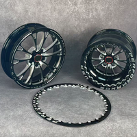 Rines Deportivos 17x4.5 15x10 con Beadlocks Personalizados, Forjados en Negro Brillante, 5x114.3 5x120 para Ford Mustang, Falcon, Holden HSV, Pontiac