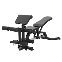 Banc de musculation pliable multifonctionnel de qualité commerciale, capacité maximale de 400 kg, cadre en acier allié réglable pour salle de sport à domicile