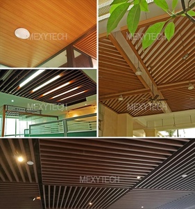 Trong Nhà Ánh Sáng Trọng Lượng Thiết Kế Trần Dự Án WPC Trần Strip Trần Giả Cho Trang Trí Nội Thất - Product Image 5