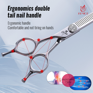 Fenice Wonderful Pet Grooming 50-55% Ciseaux amincissants Ciseaux de toilettage pour animaux de compagnie de 7 pouces pour gaucher uniquement - Product Image 3