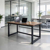 Fabricant professionnel de meubles en acier et en bois, grand bureau d'ordinateur pour entreprise, style moderne et simple, bureau pour ordinateur portable