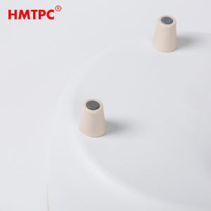 Маленькая пластиковая мусорная корзина 2 литра, квадратная мусорная корзина, настольная мусорная корзина с прессом, деревянная текстурная крышка, четыре ножки, белая - Product Image 6