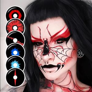 무료 배송 Pseyeche 공막 렌즈 22mm 코스프레 sharingan 콘택트 렌즈 Redlash 공막 렌즈 sharingan 콘택트 렌즈 - Product Image 1