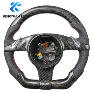 Volant en fibre de carbone pour Porsche Panamera 970 996 997 911 <span class=keywords><strong>Turbo</strong></span> <span class=keywords><strong>S</strong></span> Macan <span class=keywords><strong>Cayenne</strong></span> 987 GT3 Boxster 718 GT4 992 <span class=keywords><strong>955</strong></span> 986 - Product Image 2