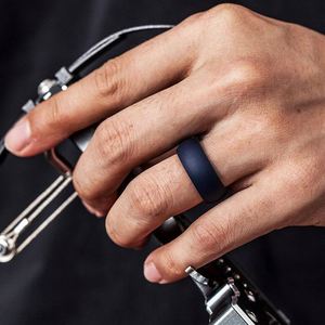 <strong>Silicone</strong> Rings, 7 Rings / 1 Ring <strong>Wedding</strong> <strong>Bands</strong> for <strong>Men</strong> - 8.7 mm Wide - 2mm Thick - Product Image 5