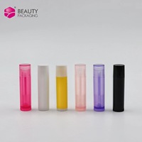 Vente en gros de contenants vides pour baume à lèvres en plastique PP de 5 ml 5 g, blancs, noirs, transparents, avec impression sur soie