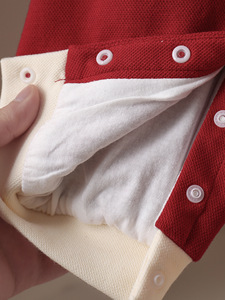 Mono rojo informal <span class=keywords><strong>de</strong></span> otoño para bebé <span class=keywords><strong>de</strong></span> un año <span class=keywords><strong>de</strong></span> edad, ropa <span class=keywords><strong>de</strong></span> luna llena <span class=keywords><strong>de</strong></span> manga larga, suministro ODM, mameluco <span class=keywords><strong>de</strong></span> tela <span class=keywords><strong>de</strong></span> punto - Product Image 5