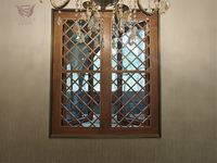 DEMEA American Style Doppels icherheitsglas Wohn fenster Aluminium verkleidete Holz Flügeltüren und Fenster Fabrik Direkt vertrieb