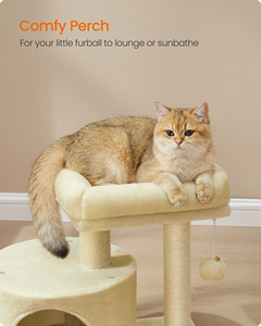 Tour pour chat <span class=keywords><strong>Feandrea</strong></span> avec griffoir en sisal, niche en peluche et perchoir rembourré pour petits espaces - Product Image 5