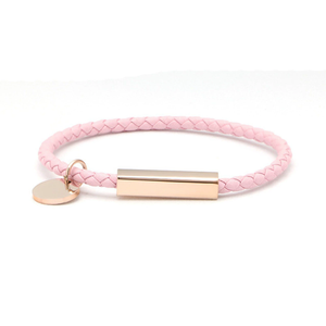 Pulsera de Acero Inoxidable con Baño de Oro de 18K y Dije Redondo Personalizado con Logotipo, Venta al por Mayor, Joyería de Moda para Mujer - Product Image 4