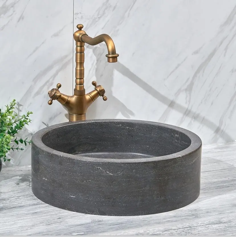 Marmer Biru Batu Kapur Murah Wash Basin Natural Stone