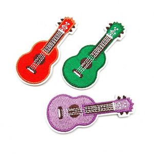Patch brodé thermocollant coloré en forme de guitare pour la décoration (vente en gros) - Product Image 3