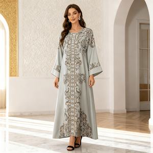 Vestido Abaya Largo Elegante de Algodón de Primera Calidad para Mujeres Musulmanas, para Fiestas, Bodas y Otras Ocasiones, Fabricante OEM - Product Image 3