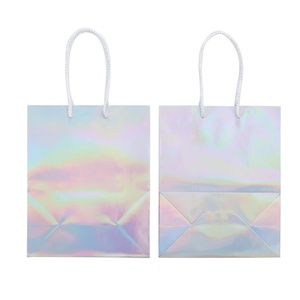 Ventes en gros de sacs en papier holographique de haute qualité pour vêtements de luxe avec logo personnalisé - Product Image 3
