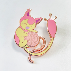 Pins de Esmalte Duro Personalizados de Alta Calidad, Lindos Pins de Solapa de Metal con Diseño de Dibujos Animados, Color Oro Rosa con Brillantina - Product Image 4