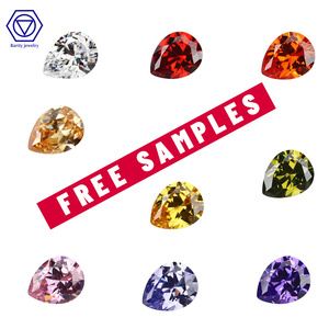 Olive Pear đá quyến rũ đá quý tổng hợp Tear Pear màu vàng ô liu CZ trong suốt đá nhân tạo Zircon đá bán buôn USA - Product Image 4