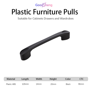 Minimalist Plastic Bar Furniture Handle 96mm Hole Spacing Antirust Drawer Cabinet <strong>Door</strong> - Product Image 2