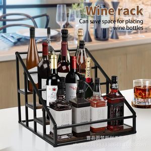 Cross-border wooden coffee syrup storage rack, wine bottle display rack, syrup bottle holder, coffee bar, <b>kitchen</b> wine rack, bar - Product Image 3