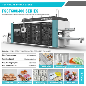 Máquina Termoformadora de Plástico Automática con Vacío a Presión para la Producción de Platos, Vasos, <span class=keywords><strong>Tazones</strong></span>, Bandejas para Huevos y Bandejas de Semillero - Product Image 3