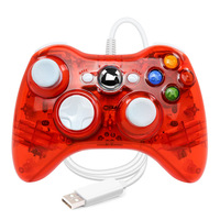 Contrôleur de manette de jeu filaire USB transparent pour accessoires Xbox 360 Xbox360