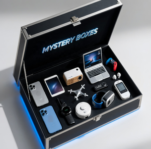 Caja Misteriosa de Electrónicos Lucky Unisex, Set de 5 Piezas con Audífonos, Reloj Inteligente y Teléfono Móvil - 100% Sorpresa - Product Image 1