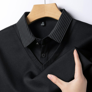 Camicia da <span class=keywords><strong>uomo</strong></span> primavera vacanza tempo libero due <span class=keywords><strong>POLO</strong></span> camicia a maniche lunghe camicia da <span class=keywords><strong>uomo</strong></span> sottile a Base larga - Product Image 6