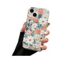 Coque pour iPhone 11/12/13/14/15/16 Pro Max avec design floral plein écran et fonctions antichoc ; compatible avec Apple 16.