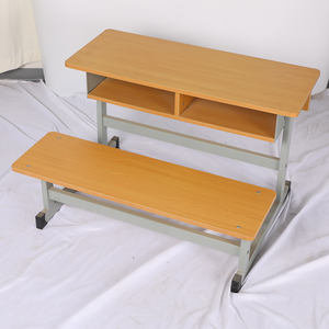 Moderner Schul stuhl im Klassen zimmer mit angebautem Schreibtischset mit 2 Schubladen für den Schul gebrauch Metallrahmen und vier Fuß polster anpassbar - Product Image 2