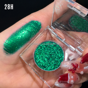 Palette di ombretti Mono scintillante con etichetta privata ad alta pigmentata, <span class=keywords><strong>verde</strong></span> rosso blu, brillante e luccicante, ombretto - Product Image 4
