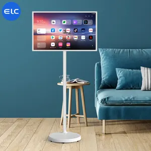 Taşınabilir Lcd 32 inç Tv Fhd Ips dokunmatik ekran akıllı Android 12 sistemi Mini televizyon Wifi Rj45 Usb Nfc