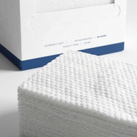 Serviette jetable de voyage 100% Lyocell pour le nettoyage du visage, le démaquillage, les soins quotidiens de la peau, hôtel, spa, salon, vente en gros de serviettes jetables