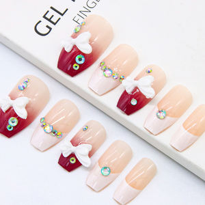 2024 nuevo diseño Día <span class=keywords><strong>de</strong></span> <span class=keywords><strong>San</strong></span> <span class=keywords><strong>Valentín</strong></span> corto almendra Nail Art parches juego <span class=keywords><strong>de</strong></span> diamantes brillantes parche para <span class=keywords><strong>uñas</strong></span> postizas - Product Image 6