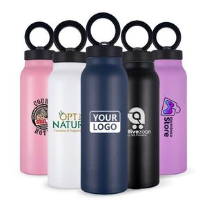 กระติกน้ำเก็บความร้อนแบบใหม่ ขนาด 24 ออนซ์ ผลิตจากโลหะ พร้อมที่ยึดโทรศัพท์ ทำจากสแตนเลสสตีล ใช้กับแม่เหล็กได้ - Product Image 6