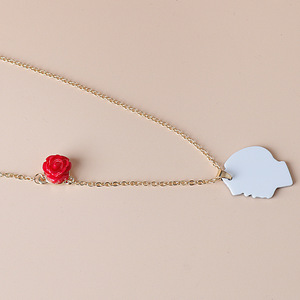Nuovi arrivi il mio romanticismo chimico collana rosa coppia dolce doppio strato collana uomini donne coppia collana per coppie amanti - Product Image 6