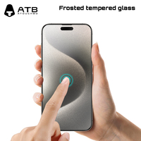 Coque ATB pour 15 Pro Max, transparente, anti-jaunissement, anti-rayures, protection d'écran anti-espion, design blindé PC+TPU