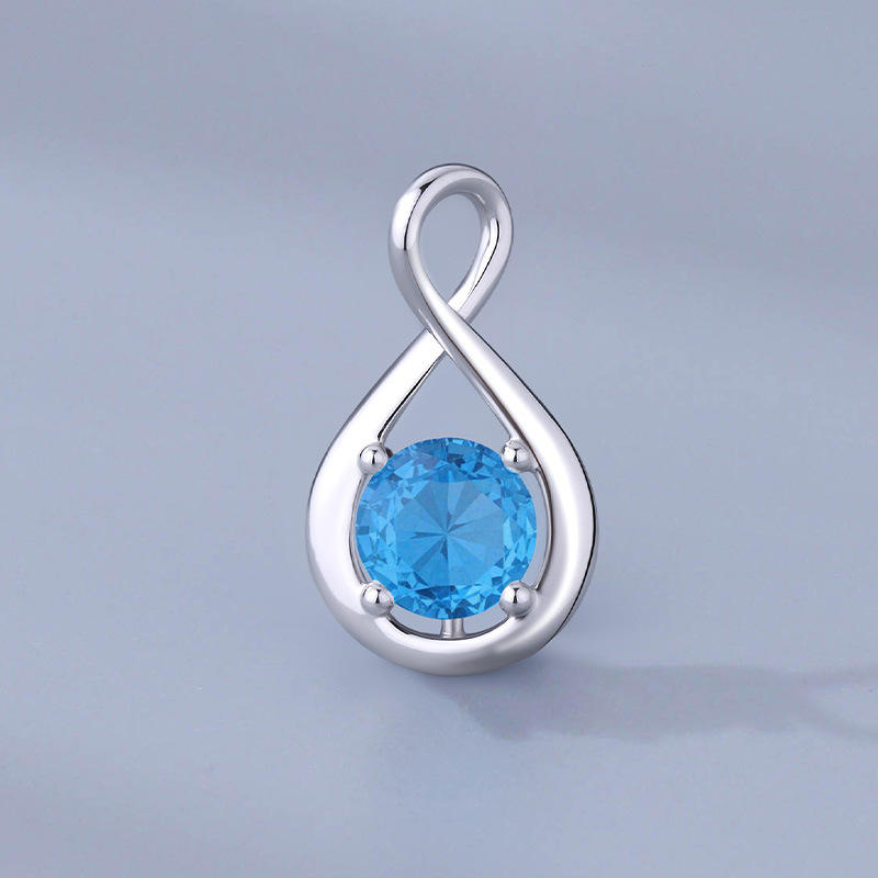 Or blanc mars (zirconium aigue-marine)