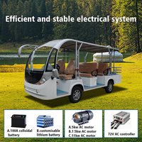 Bus électrique touristique personnalisé Tarion Fashion Design 8 places, batterie lithium, vitesse maximale 30 km/h, autonomie 100-130 km, moteur AC 4 kW