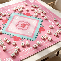Tapis de jeu de Mahjong Jiaji anti-bruit avec base en caoutchouc antidérapant de 2 mm pour 4 joueurs, Mahjong américain, Poker, Bridge