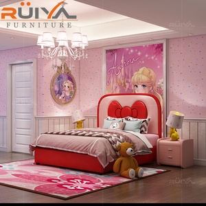 American Stylish <strong>Hello</strong> <strong>Kitty</strong> Children <strong>Bed</strong> Child Girl Leather <strong>Bed</strong> Solid Wood Bedroom Children <strong>Bed</strong> - Product Image 2