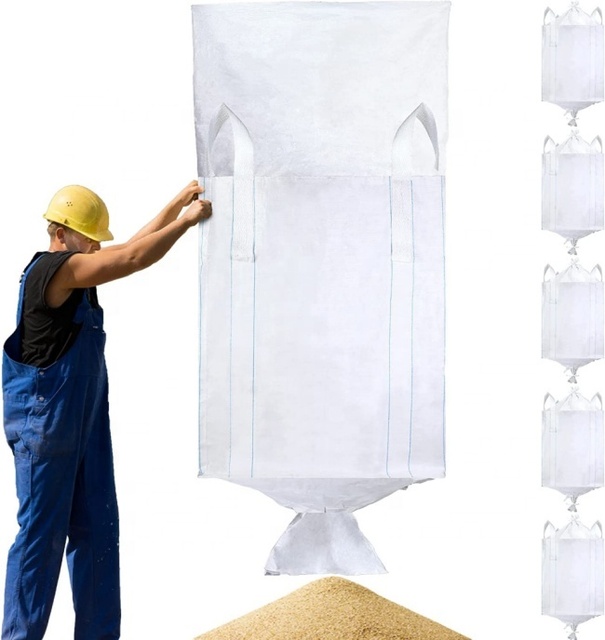 SG 1mt 1 Ton 500kg 800kg 1000kg 1250kg 1500kg 2000kg Plastic Super Sack Jumbo FIBC Bulk Bag Baffle Q-Bag Big Bags Manufacturer