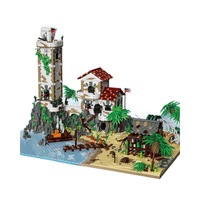 Bloques de Construcción de la Escena de Calle del Puerto Pirata 33923, Juguetes Educativos para Niños y Niñas, Bloques de Construcción para Armar, Regalo
