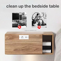 Petite multiprise encastrable avec rallonge et station de charge USB intégrée pour bureau, couleur blanche