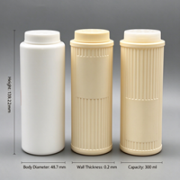 Bouteille de poudre pour bébé de 300 ml, conteneur vide pour poudre de talc, tube droit en plastique, flacons avec tamis, impression de logo personnalisée