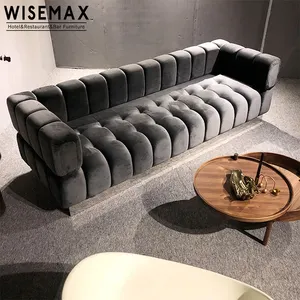 Stile moderno di lusso europeo comodo velluto e spugna completa s.s base bubble sofa floor living room sofa