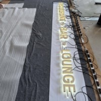 Lettres rétroéclairées en acier inoxydable 316 peintes sur mesure pour l'extérieur, épaisseur 30 mm, qualité supérieure pour la signalétique
