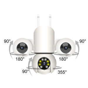 V380Pro Indoor Triple Lens 6MP <b>WiFi</b> PTZ Camera 1080P Night Vision Voice Intercom Memory Card Storage - Product Image 1