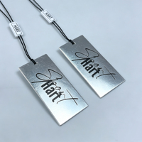 Étiquettes de marque personnalisées de luxe en feuille d'argent pour vêtements, accessoires, cartes suspendues, étiquettes de bijoux, marques de chaussures, cartes cadeaux cosmétiques, fêtes de mariage