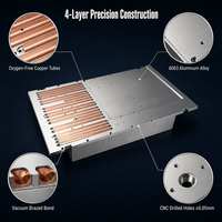 Plaque de refroidissement liquide OEM en cuivre intégré, échangeur de chaleur en alliage d'aluminium CNC pour l'électronique de puissance laser industrielle